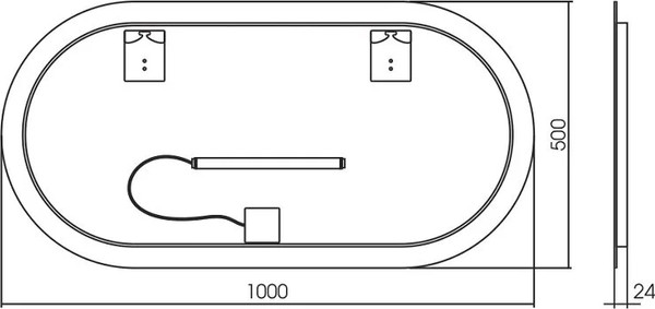 Изображение товара Зеркало Silver Mirrors Viva Lite 100x50 / LED-00002602