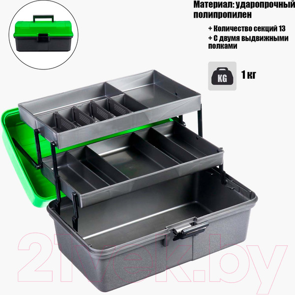 Изображение товара Ящик рыболовный Helios T-HS-FB2-G