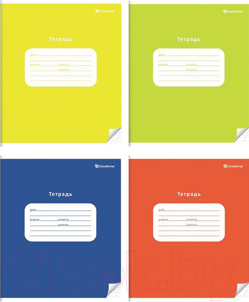 Изображение товара Набор тетрадей Schoolformat Яркие цвета / ТШКЛ12-ЯЦ-НМП (20шт)