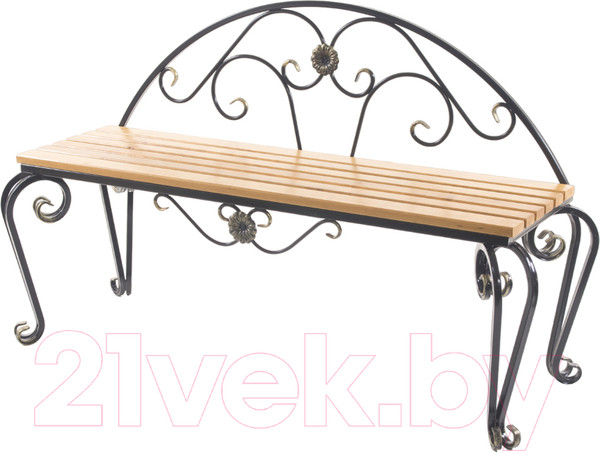 Изображение товара Скамья садовая AMC B1 1А1 131x58x80 (черный/светлое дерево)