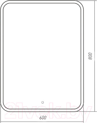 Изображение товара Зеркало Silver Mirrors Стив 60x80 / LED-00002249