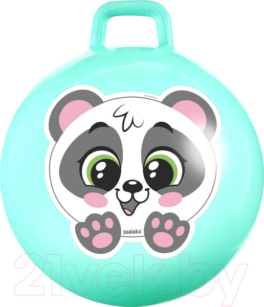 Изображение товара Фитбол с ручкой Zabiaka Панда / 7350277 (бирюзовый)