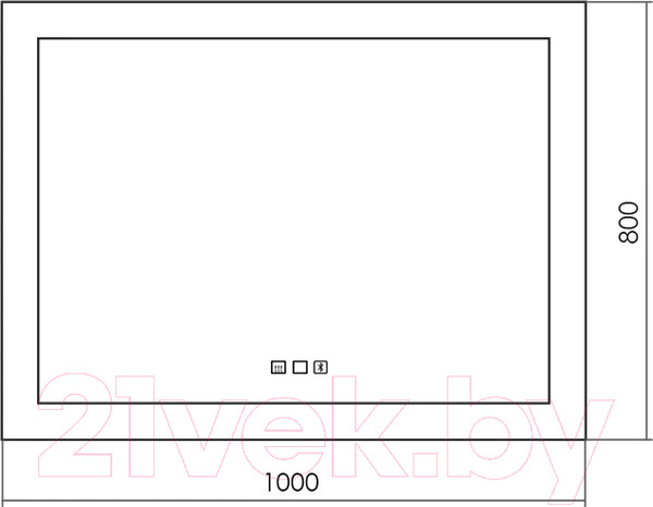 Изображение товара Зеркало Silver Mirrors Norma Neo 100x80 / LED-00002497