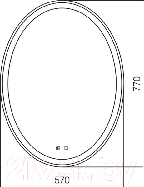 Изображение товара Зеркало Silver Mirrors Италия Voice 57x77 / LED-00002616
