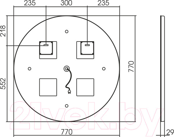 Изображение товара Зеркало Silver Mirrors Перла Voice D770 / LED-00002617
