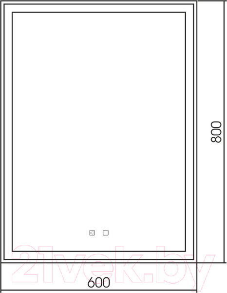 Изображение товара Зеркало Silver Mirrors Рига Voice 60x80 / LED-00002614