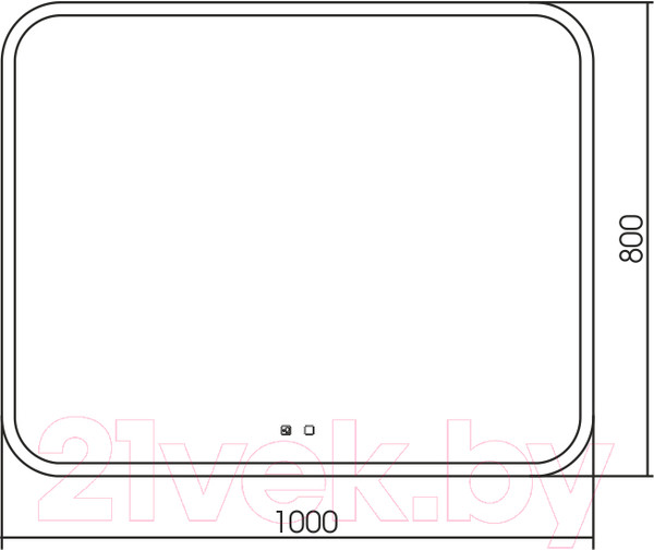 Изображение товара Зеркало Silver Mirrors Стив Voice 100x80 / LED-00002618