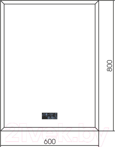 Изображение товара Зеркало Silver Mirrors Эдисон Метео 60x80 / LED-00002807