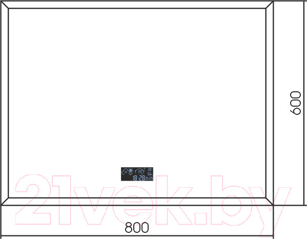 Изображение товара Зеркало Silver Mirrors Эдисон Метео 80x60 / LED-00002764