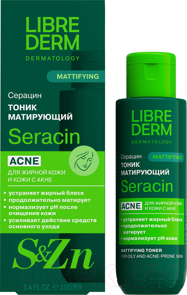 Изображение товара Тонер для лица Librederm Серацин матирующий (200мл)