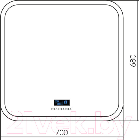 Изображение товара Зеркало Silver Mirrors Стив 70x68 / LED-00002385