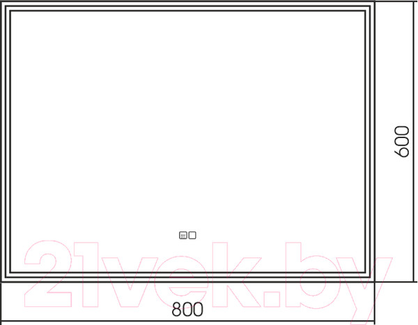 Изображение товара Зеркало Silver Mirrors Сантана 80x60 / LED-00002519