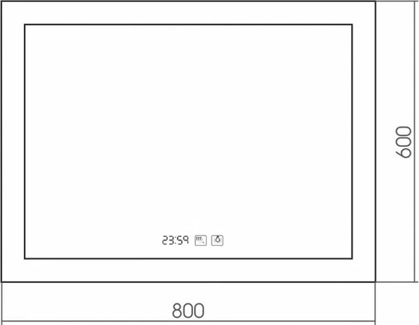 Изображение товара Зеркало Silver Mirrors Norma Neo 3 80x60 / LED-00002402
