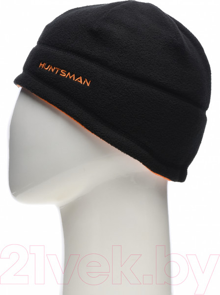 Изображение товара Шапка для охоты и рыбалки Huntsman Двусторонняя (р-р 58-60, черный/оранжевый)