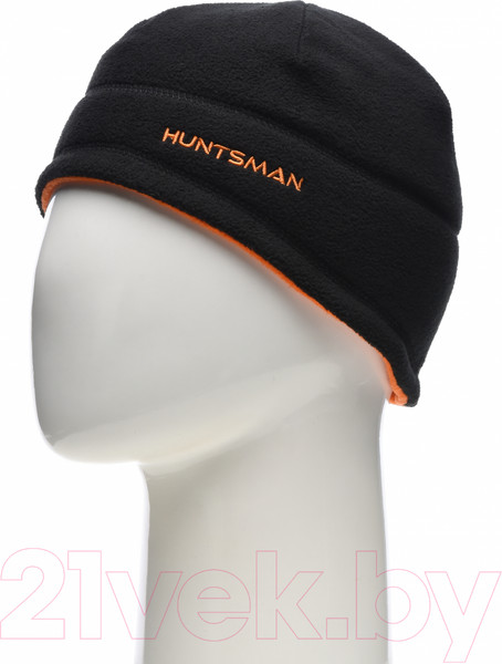 Изображение товара Шапка для охоты и рыбалки Huntsman Двусторонняя (р-р 58-60, черный/оранжевый)