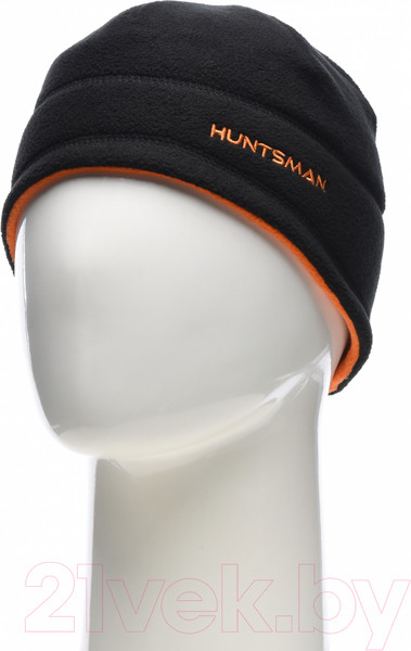 Изображение товара Шапка для охоты и рыбалки Huntsman Двусторонняя (р-р 56-58, черный/оранжевый)