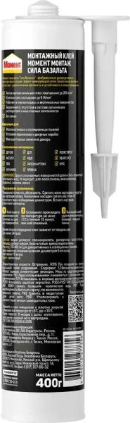 Изображение товара Клей Момент Монтаж Сила Базальта (400г)