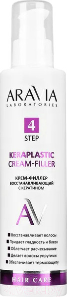 Изображение товара Крем для волос Aravia Laboratories Keraplastic Cream-Filler Восстанавливающий (200мл)