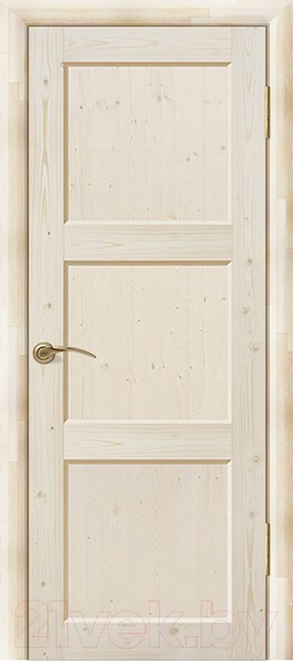 Изображение товара Дверной блок Wood Goods ДГФ-3Ф комплект 60x200 (неокрашенный массив хвои)