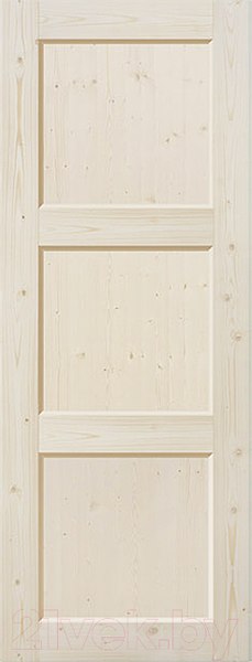 Изображение товара Дверной блок Wood Goods ДГФ-3Ф комплект 60x200 (неокрашенный массив хвои)