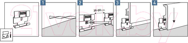 Изображение товара Крепление плинтуса Arbiton Дюбель+шуруп 6мм (20шт)