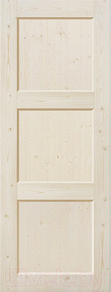 Изображение товара Дверной блок Wood Goods ДГФ-3Ф комплект 90x200 (неокрашенный массив хвои)