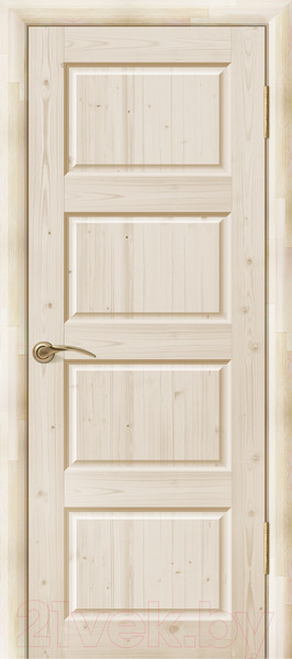 Изображение товара Дверной блок Wood Goods ДГФ-4Ф комплект 60x200 (неокрашенный массив хвои)