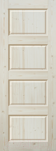 Изображение товара Дверной блок Wood Goods ДГФ-4Ф комплект 90x200 (неокрашенный массив хвои)