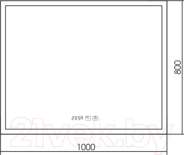 Изображение товара Зеркало Silver Mirrors Гуверт 100x80 / LED-00002369