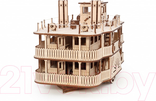 Изображение товара Корабль игрушечный EWA Пароход