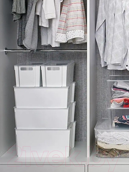 Изображение товара Контейнер для хранения Violet Модуль с крышкой / 6618106 (18л, белый)