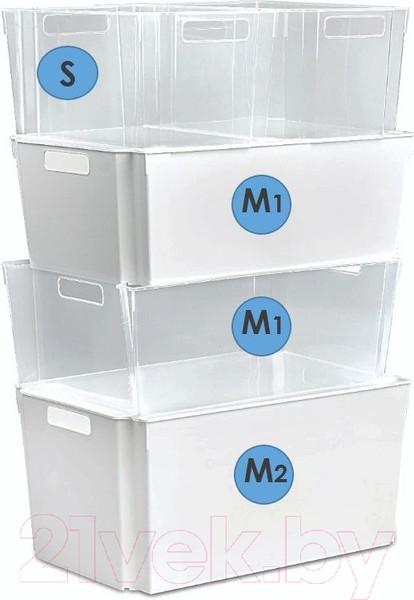 Изображение товара Контейнер для хранения Violet Модуль с крышкой / 6618106 (18л, белый)