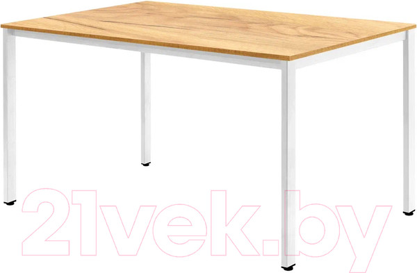 Изображение товара Обеденный стол Millwood Сеул Л 130x80x75 (дуб золотой Craft/металл белый)