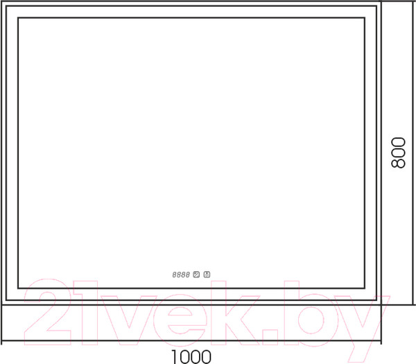 Изображение товара Зеркало Silver Mirrors Ливия 100x80 / LED-00002765