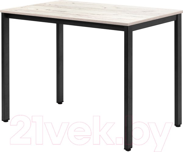 Изображение товара Обеденный стол Millwood Сеул Л 100x60x75 (дуб белый Craft/металл черный)