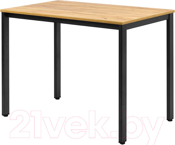 Изображение товара Обеденный стол Millwood Сеул Л 100x60x75 (дуб золотой Craft/металл черный)