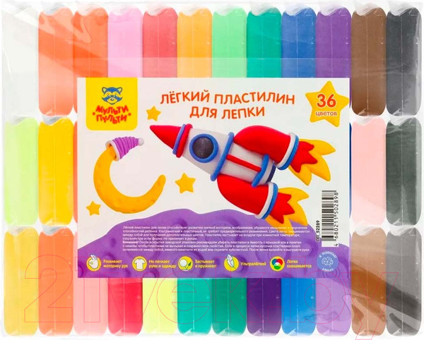 Изображение товара Пластилин легкий Мульти-пульти ЛП_52289 (36цв)