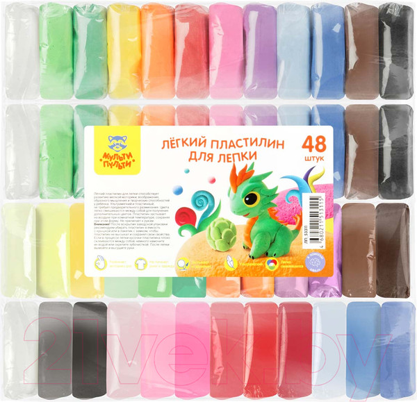 Изображение товара Пластилин легкий Мульти-пульти ЛП_53311 (48шт)
