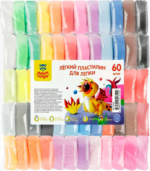 Изображение товара Пластилин легкий Мульти-пульти ЛП_53312 (60шт)