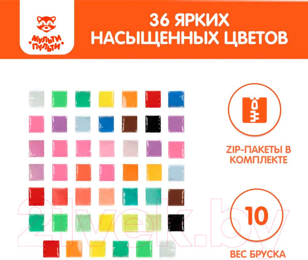 Изображение товара Пластилин легкий Мульти-пульти ЛП_53312 (60шт)