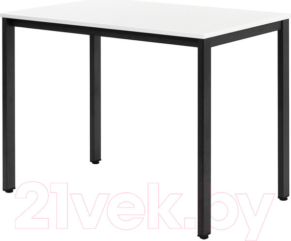 Изображение товара Обеденный стол Millwood Сеул Л 100x60x75 (белый/металл черный)