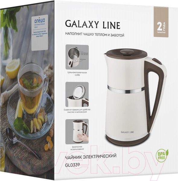 Изображение товара Электрочайник Galaxy Line GL 0339					 (бежевый)