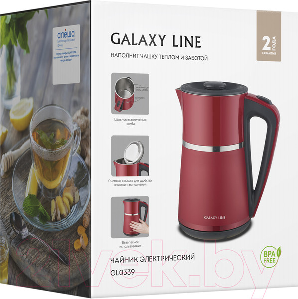 Изображение товара Электрочайник Galaxy Line GL 0339 (красный)