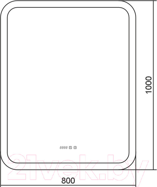 Изображение товара Зеркало Silver Mirrors Стив 80x100 / LED-00002827