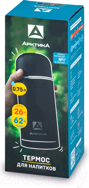 Изображение товара Термос для напитков Арктика 105-750 (черный)