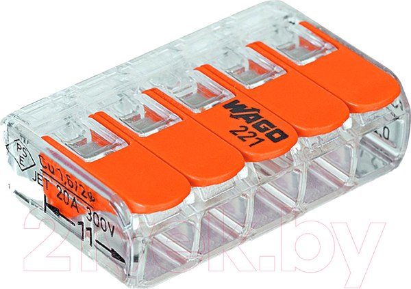 Изображение товара Набор клемм Wago 221-415 (2шт)