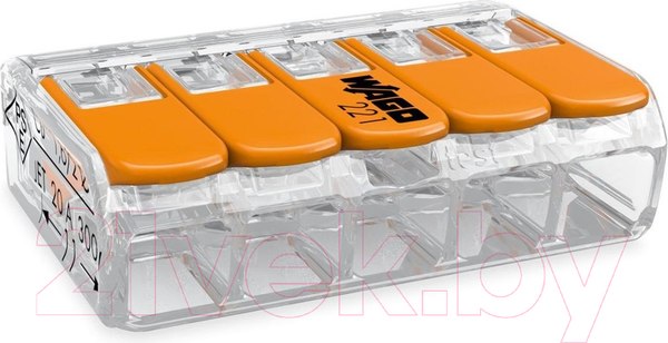 Изображение товара Набор клемм Wago 221-415 (2шт)