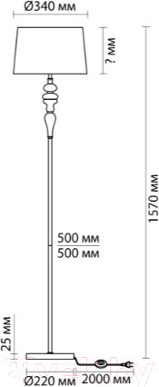 Изображение товара Торшер Odeon Light Homi 5040/1F