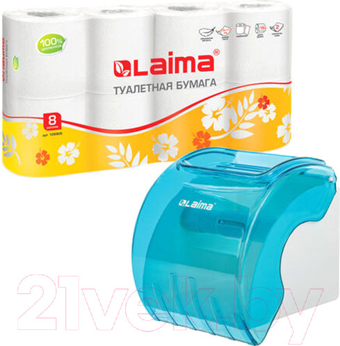 Изображение товара Держатель для туалетной бумаги Laima 605043 (голубой)