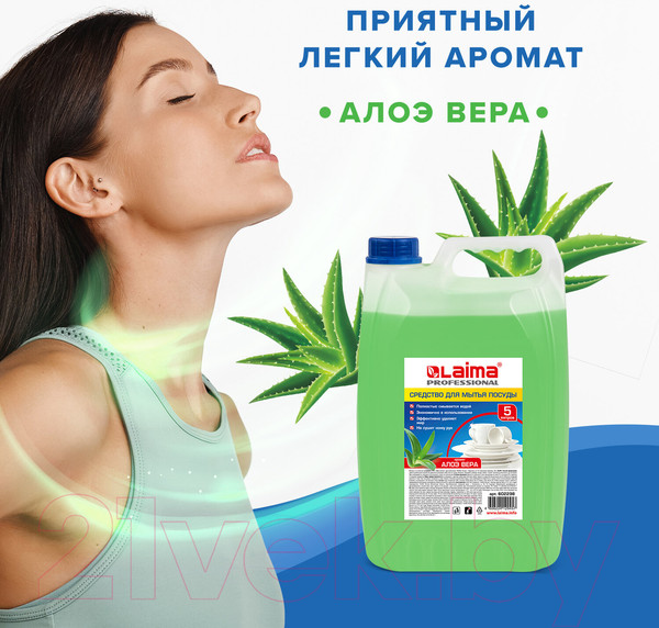 Изображение товара Средство для мытья посуды Laima Professional Алоэ вера (5л)